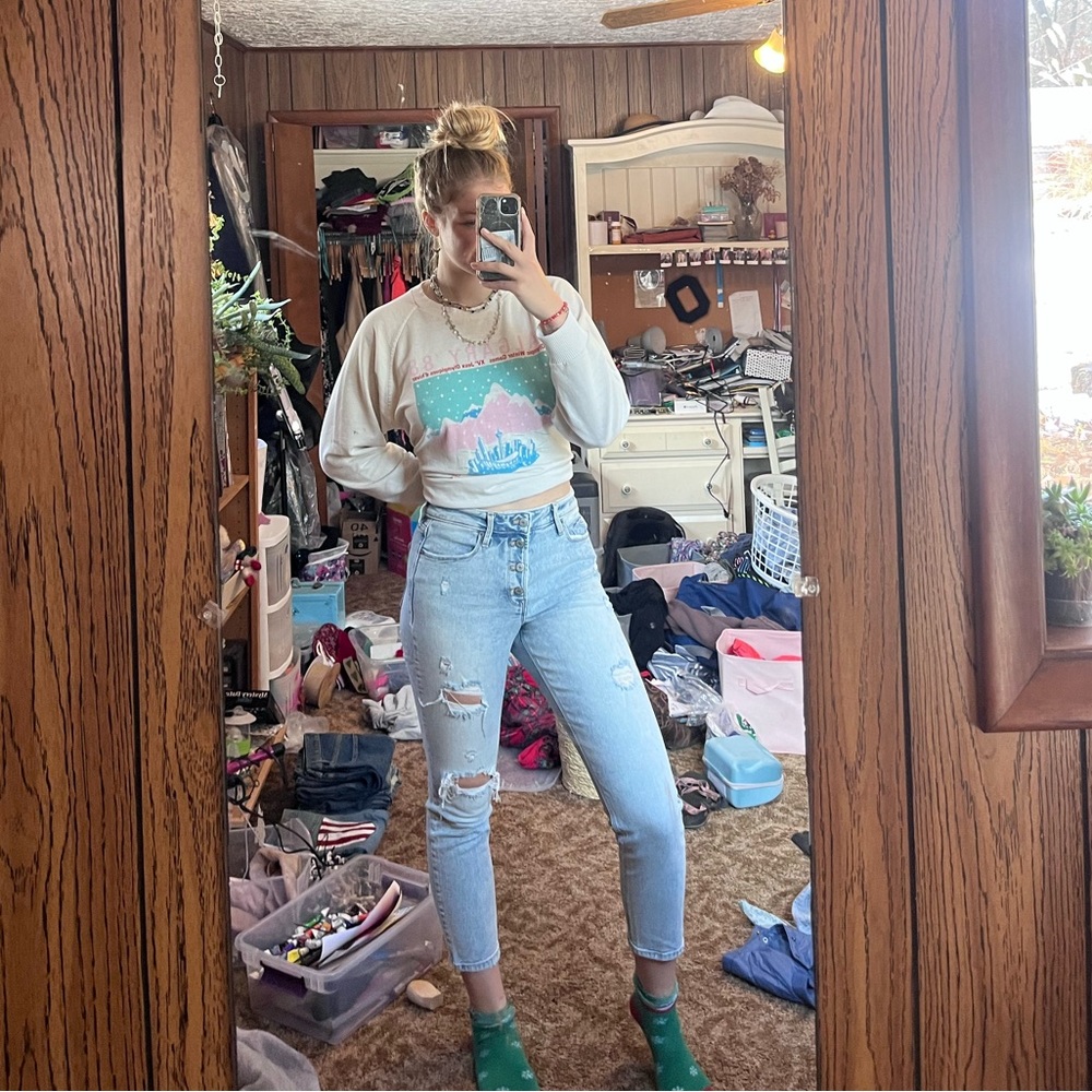 Old navy power slim straight high rise